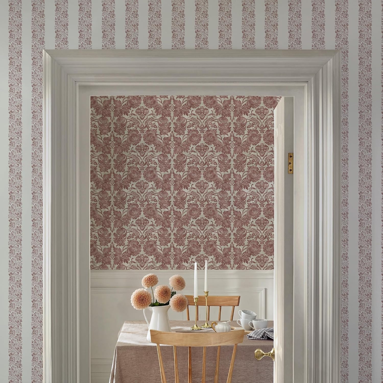 image:imageMartha Stewart Florentine Russet Wallpaper Botanical Farmhouse Cottage NonPasted Premium Wallpaper for Walls Kitchen Bedrooms Living Rooms