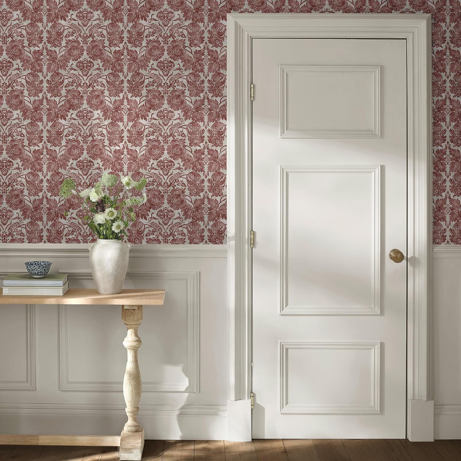 image:imageMartha Stewart Florentine Russet Wallpaper Botanical Farmhouse Cottage NonPasted Premium Wallpaper for Walls Kitchen Bedrooms Living Rooms