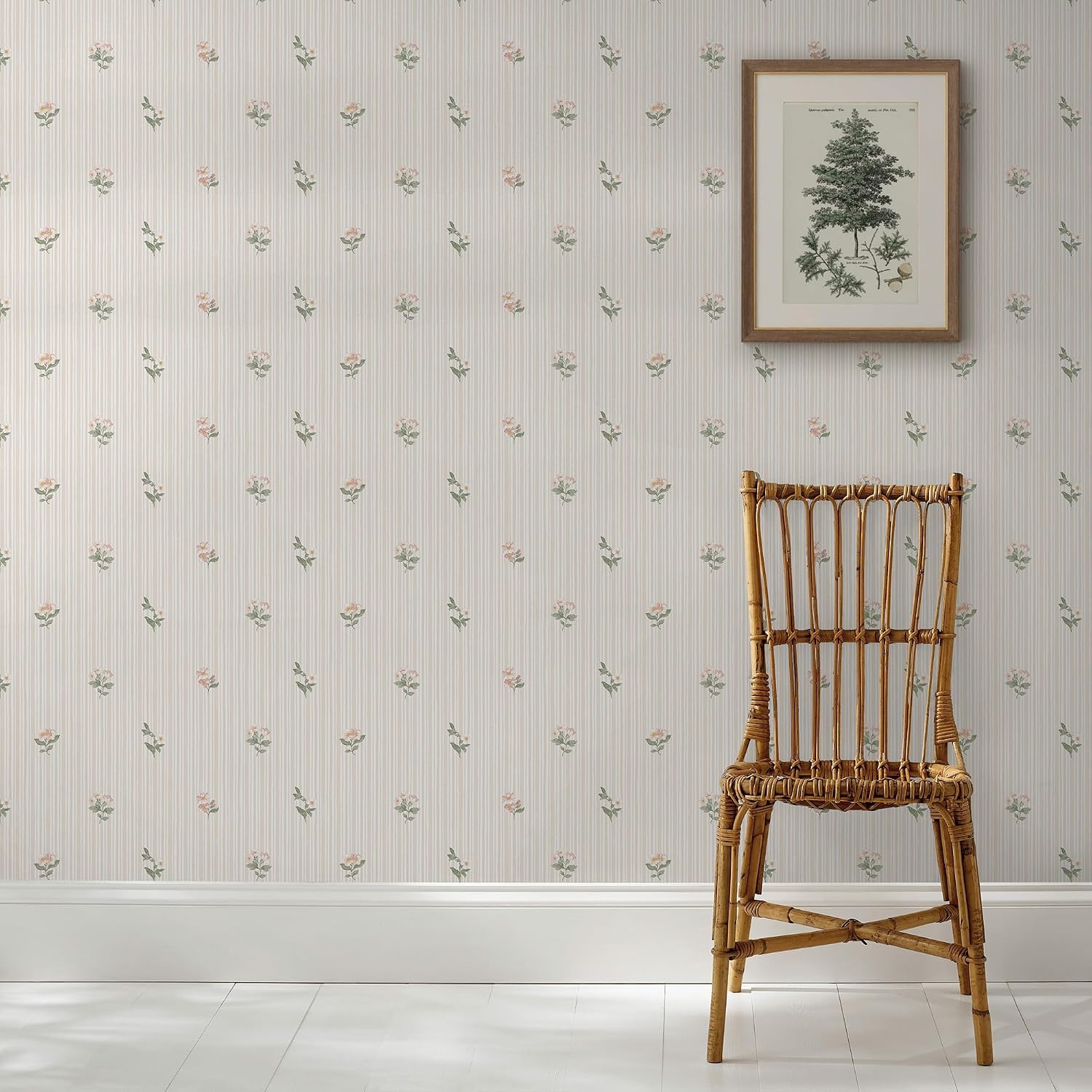 image:imageMartha Stewart Garden Stripe Linen Wallpaper Farmhouse Cottage NonPasted Premium Wallpaper for Walls Kitchen Bedrooms Living Rooms