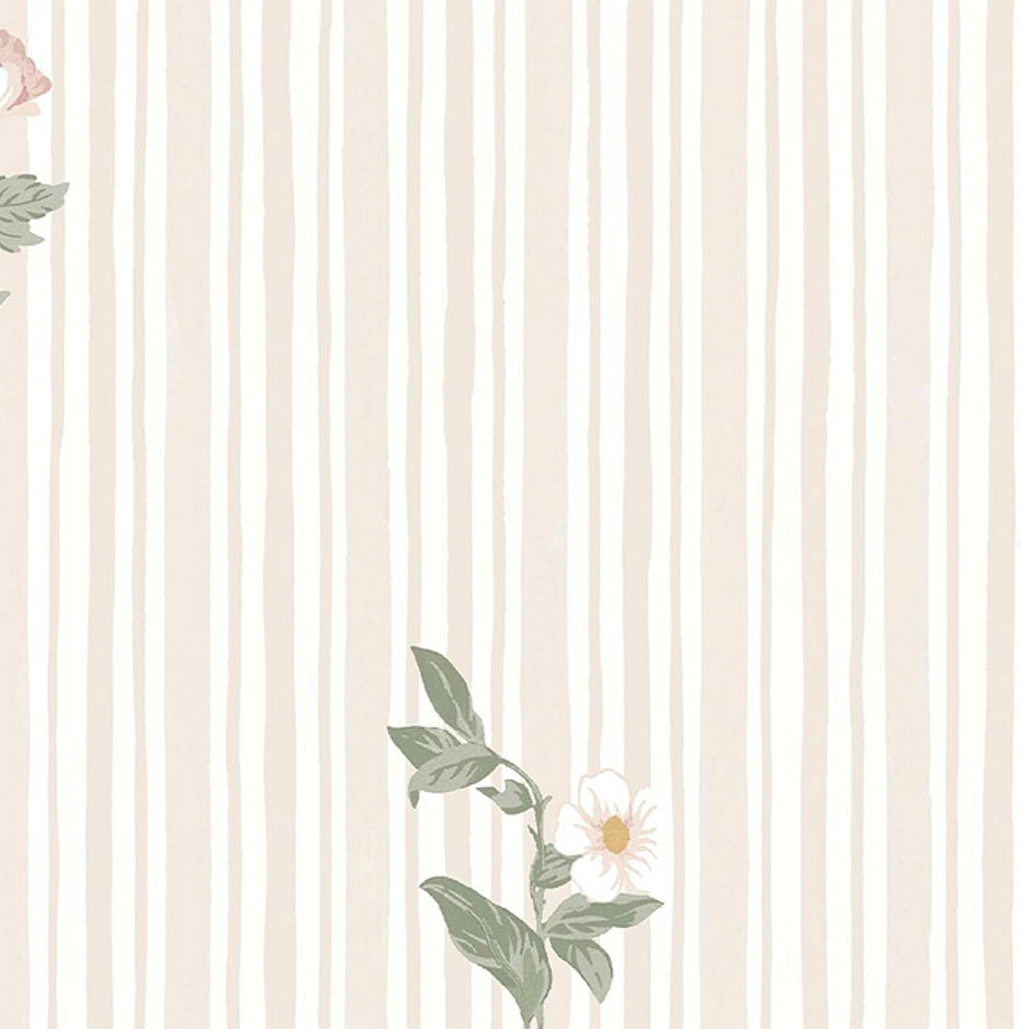 image:imageMartha Stewart Garden Stripe Linen Wallpaper Farmhouse Cottage NonPasted Premium Wallpaper for Walls Kitchen Bedrooms Living Rooms