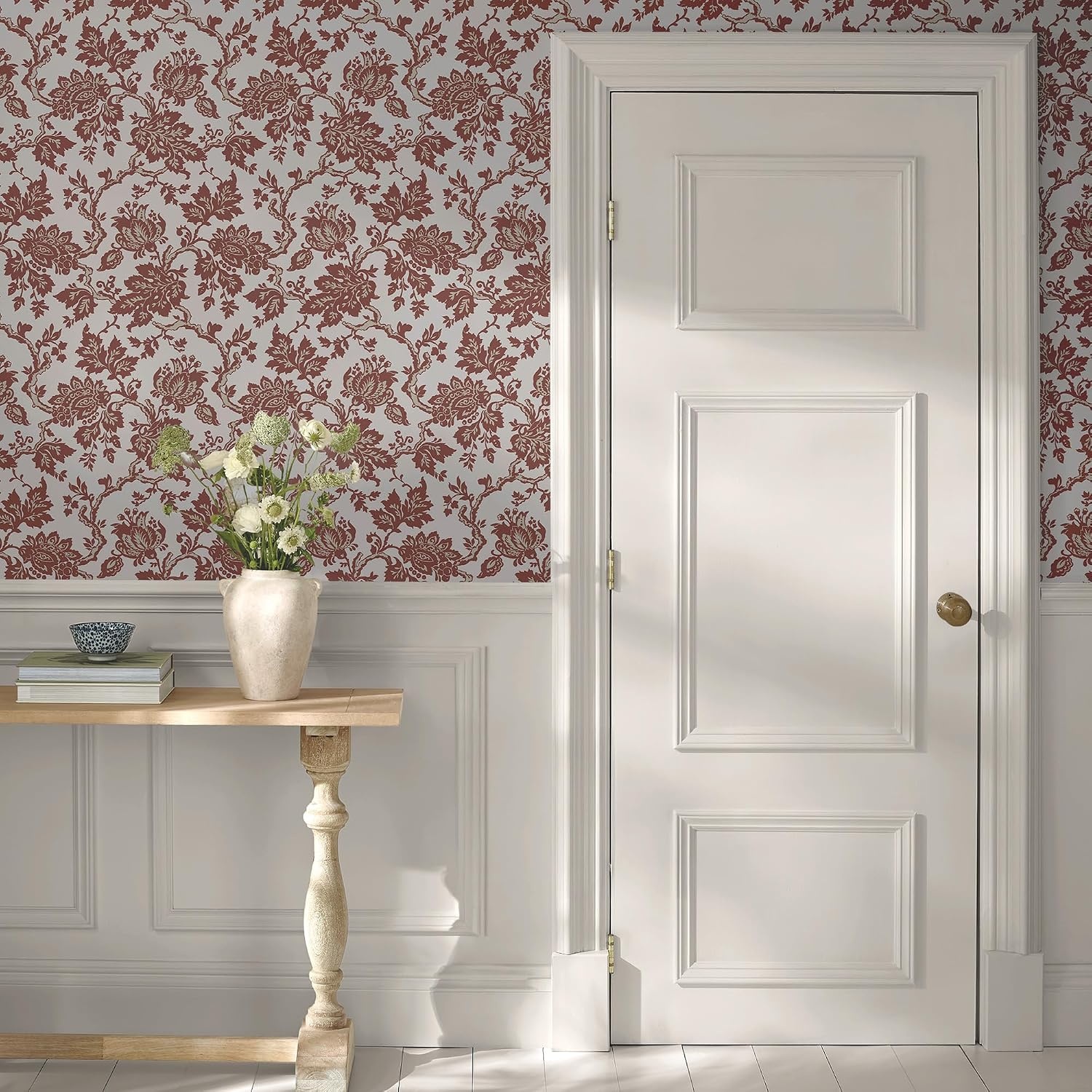 image:imageMartha Stewart Jacobean Russet Wallpaper Botanical Farmhouse Cottage NonPasted Premium Wallpaper for Walls Kitchen Bedrooms Living Rooms