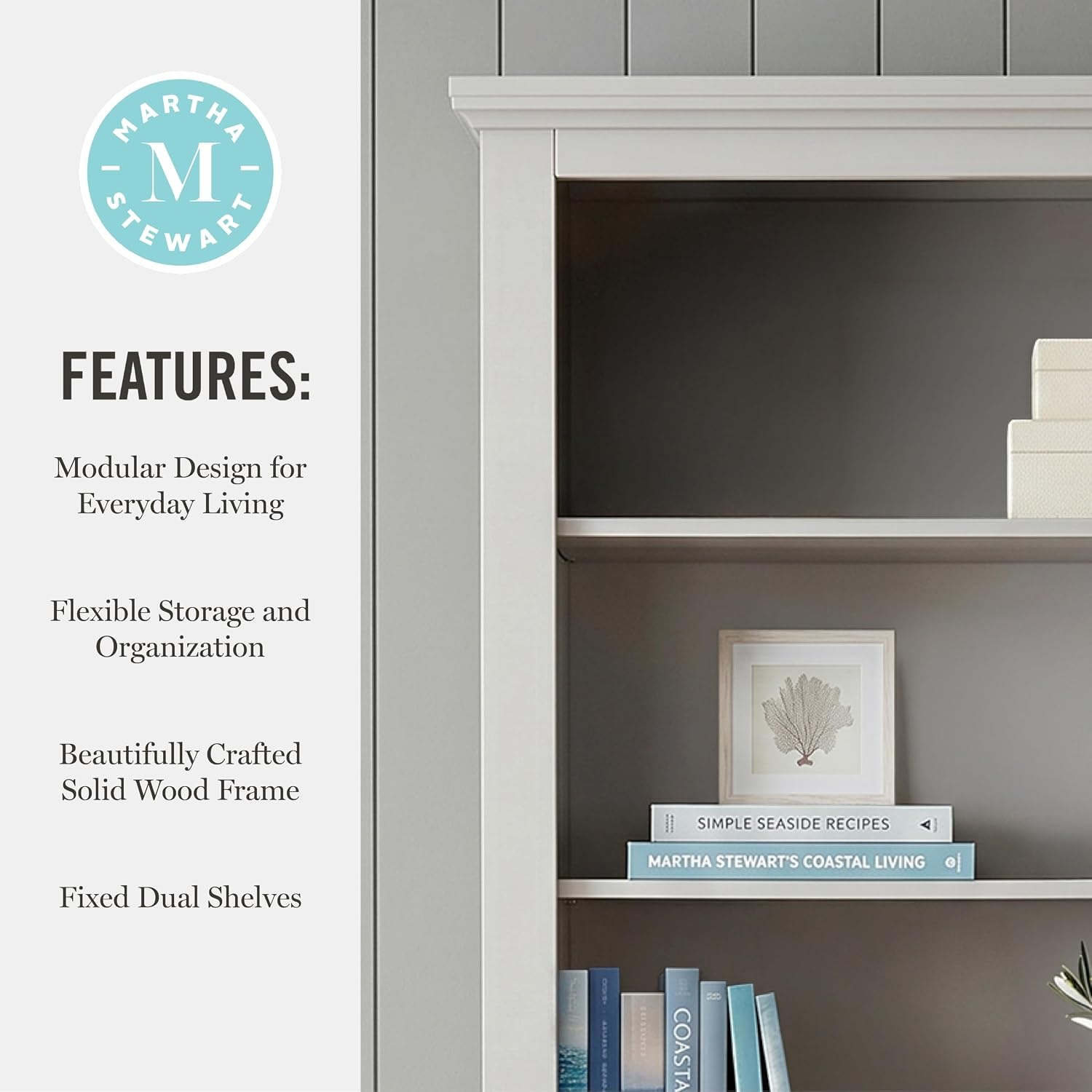 image:imageMartha Stewart Lily Pond Modular Storage Cabinet Slate BlueSharkey Gray