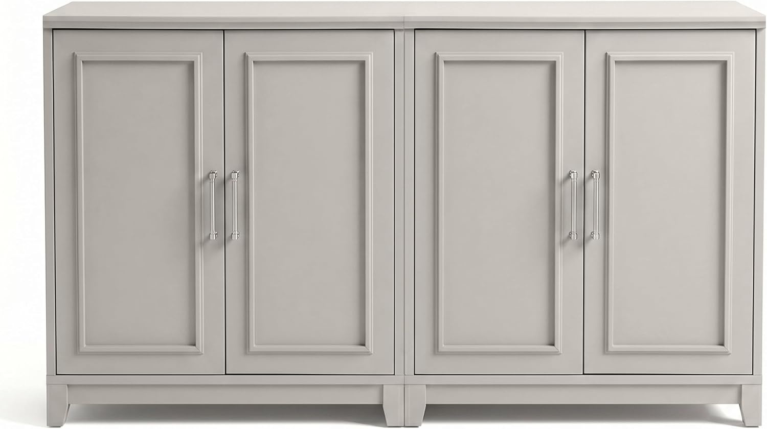 image:imageMartha Stewart Lily Pond Modular Storage Cabinet Slate BlueSharkey Gray FrameBrushed Stainless Steel Hardware