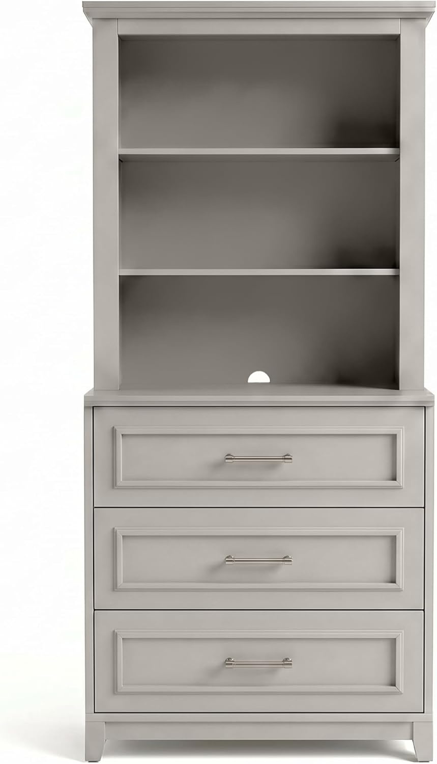 image:imageMartha Stewart Lily Pond Modular Storage Cabinet Slate BlueSharkey Gray FrameBrushed Stainless Steel Hardware