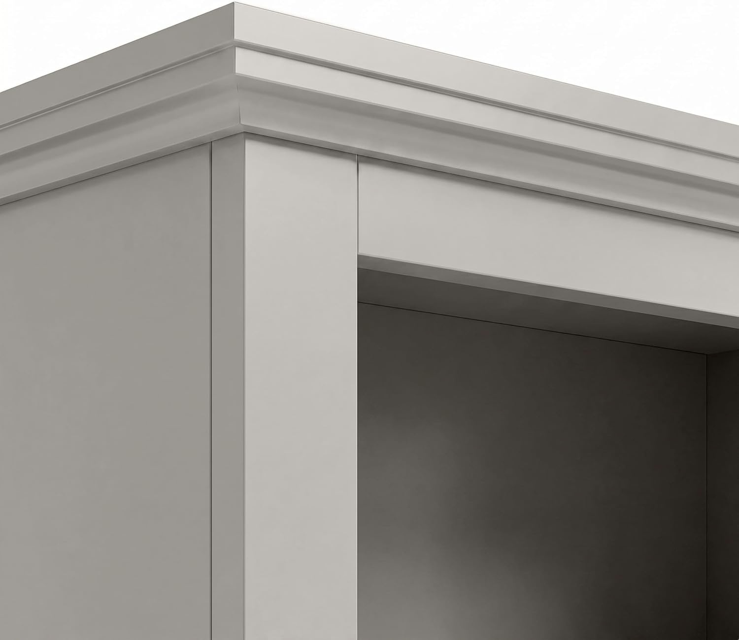 image:imageMartha Stewart Lily Pond Modular Storage Cabinet Slate BlueSharkey Gray FrameBrushed Stainless Steel Hardware