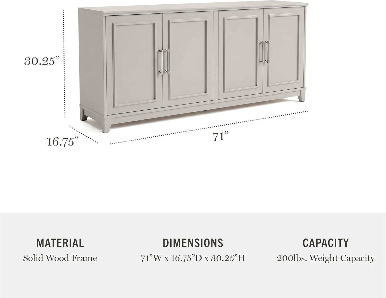 image:imageMartha Stewart Lily Pond Modular Storage Cabinet Slate BlueSharkey Gray FrameBrushed Stainless Steel Hardware