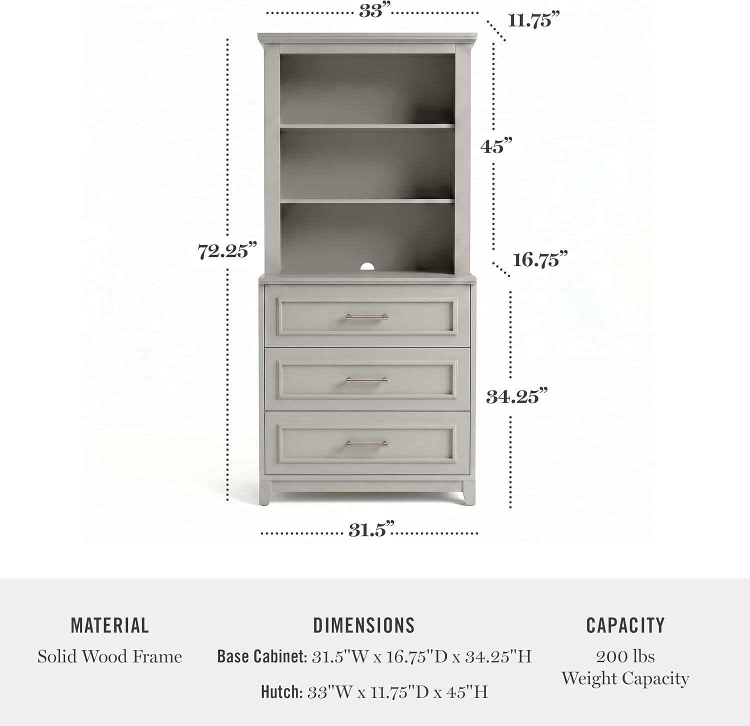 image:imageMartha Stewart Lily Pond Modular Storage Cabinet Slate BlueSharkey Gray FrameBrushed Stainless Steel Hardware