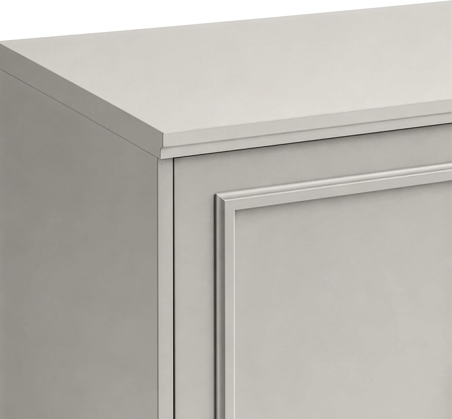 image:imageMartha Stewart Lily Pond Modular Storage Cabinet Slate BlueSharkey Gray FrameBrushed Stainless Steel Hardware