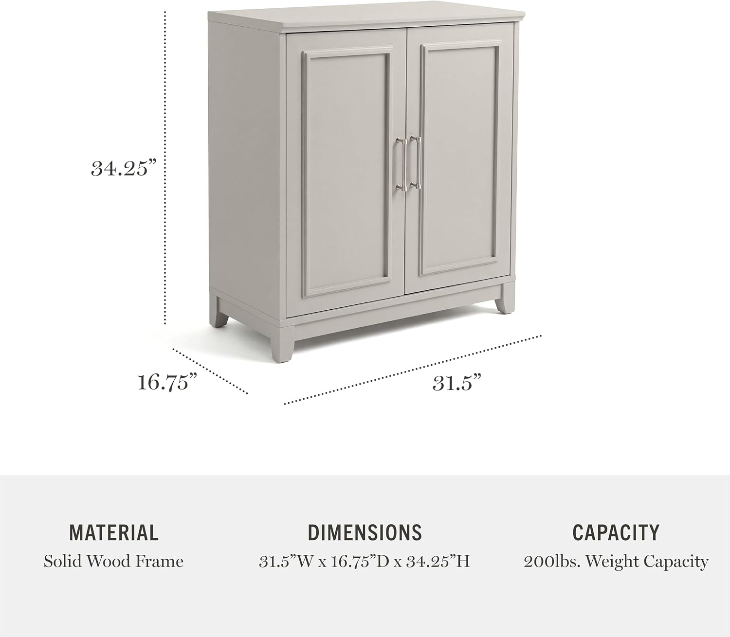 image:imageMartha Stewart Lily Pond Modular Storage Cabinet Slate BlueSharkey Gray FrameBrushed Stainless Steel Hardware