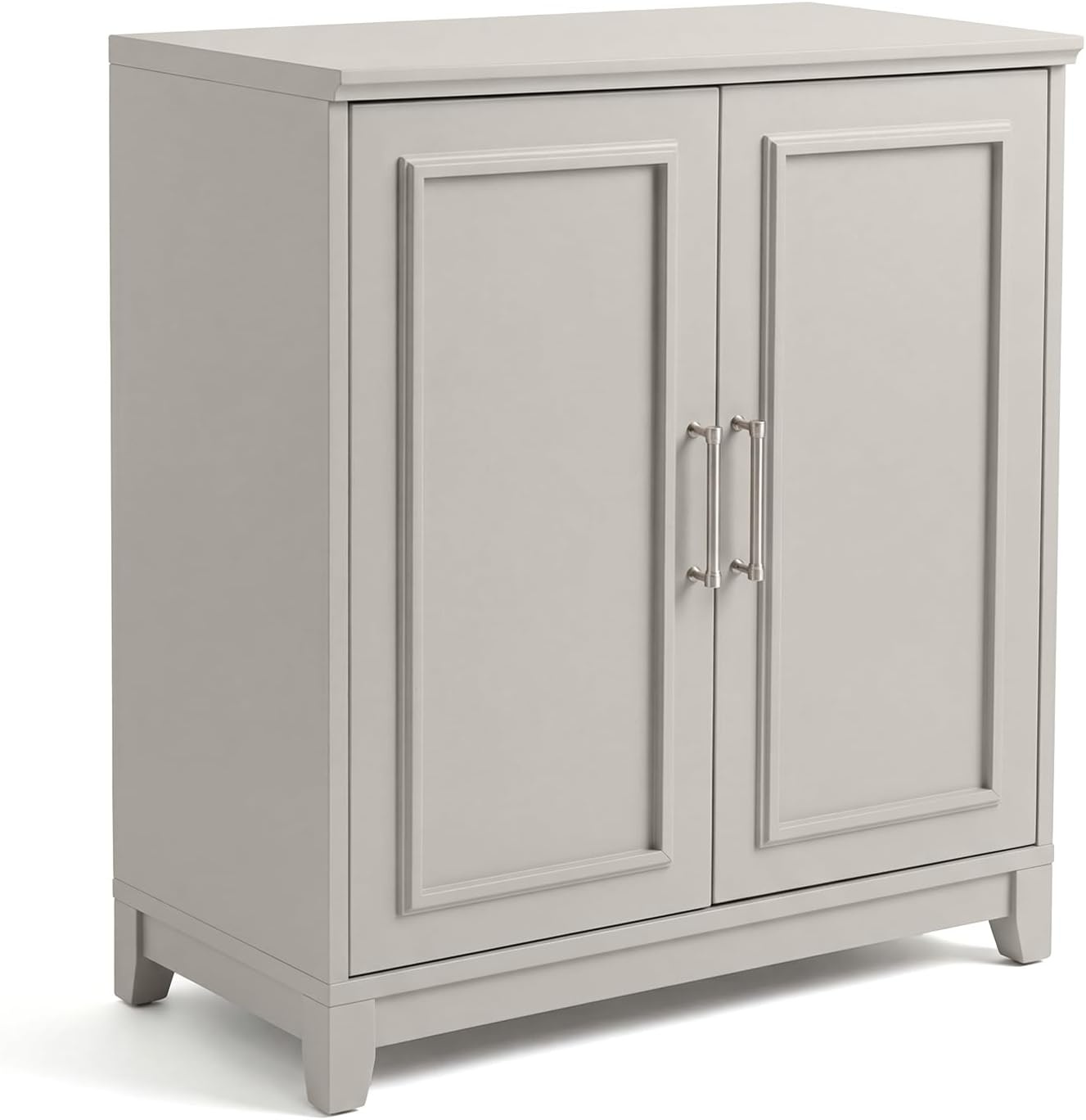 image:imageMartha Stewart Lily Pond Modular Storage Cabinet Slate BlueSharkey Gray FrameBrushed Stainless Steel Hardware