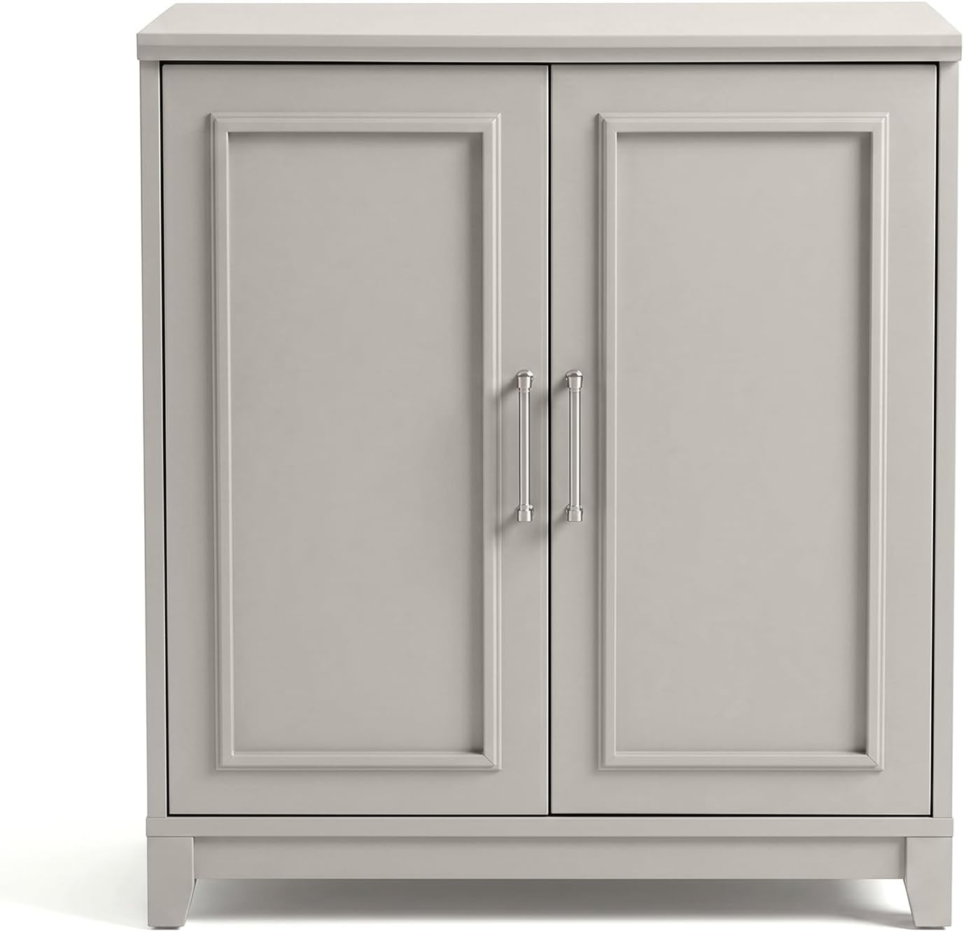 image:imageMartha Stewart Lily Pond Modular Storage Cabinet Slate BlueSharkey Gray FrameBrushed Stainless Steel Hardware
