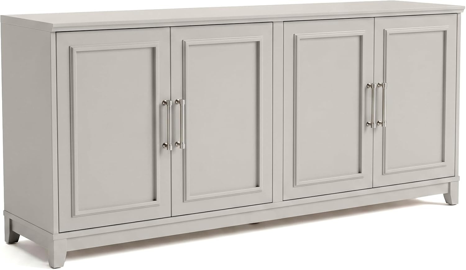 image:imageMartha Stewart Lily Pond Modular Storage Cabinet Slate BlueSharkey Gray FrameBrushed Stainless Steel Hardware