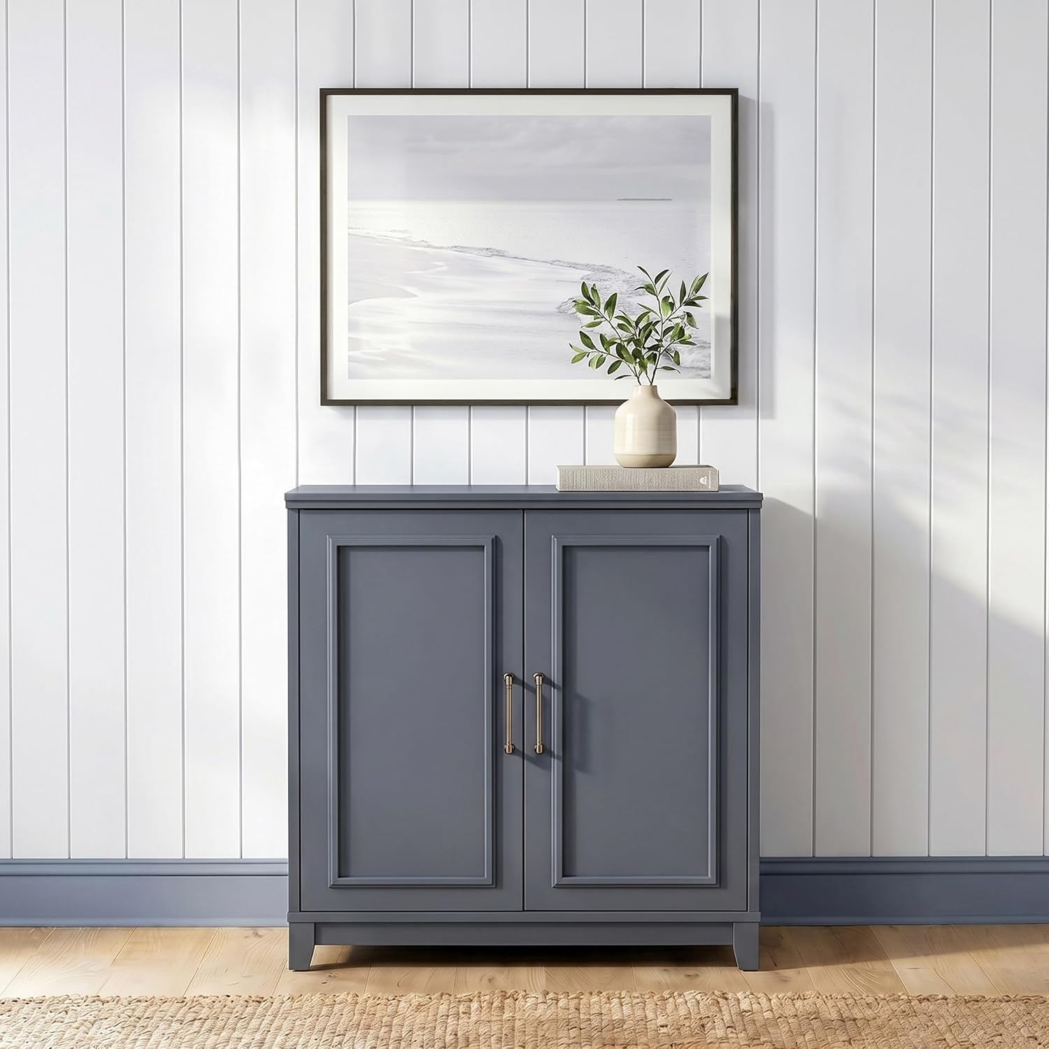 image:imageMartha Stewart Lily Pond Modular Storage Cabinet Slate BlueSlate Blue FrameGunmetal Hardware