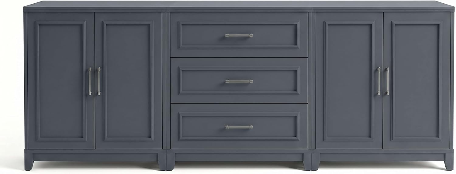 image:imageMartha Stewart Lily Pond Modular Storage Cabinet Slate BlueSlate Blue FrameGunmetal Hardware