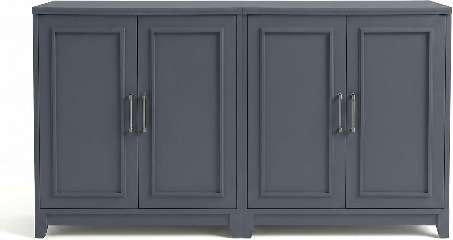 image:imageMartha Stewart Lily Pond Modular Storage Cabinet Slate BlueSlate Blue FrameGunmetal Hardware