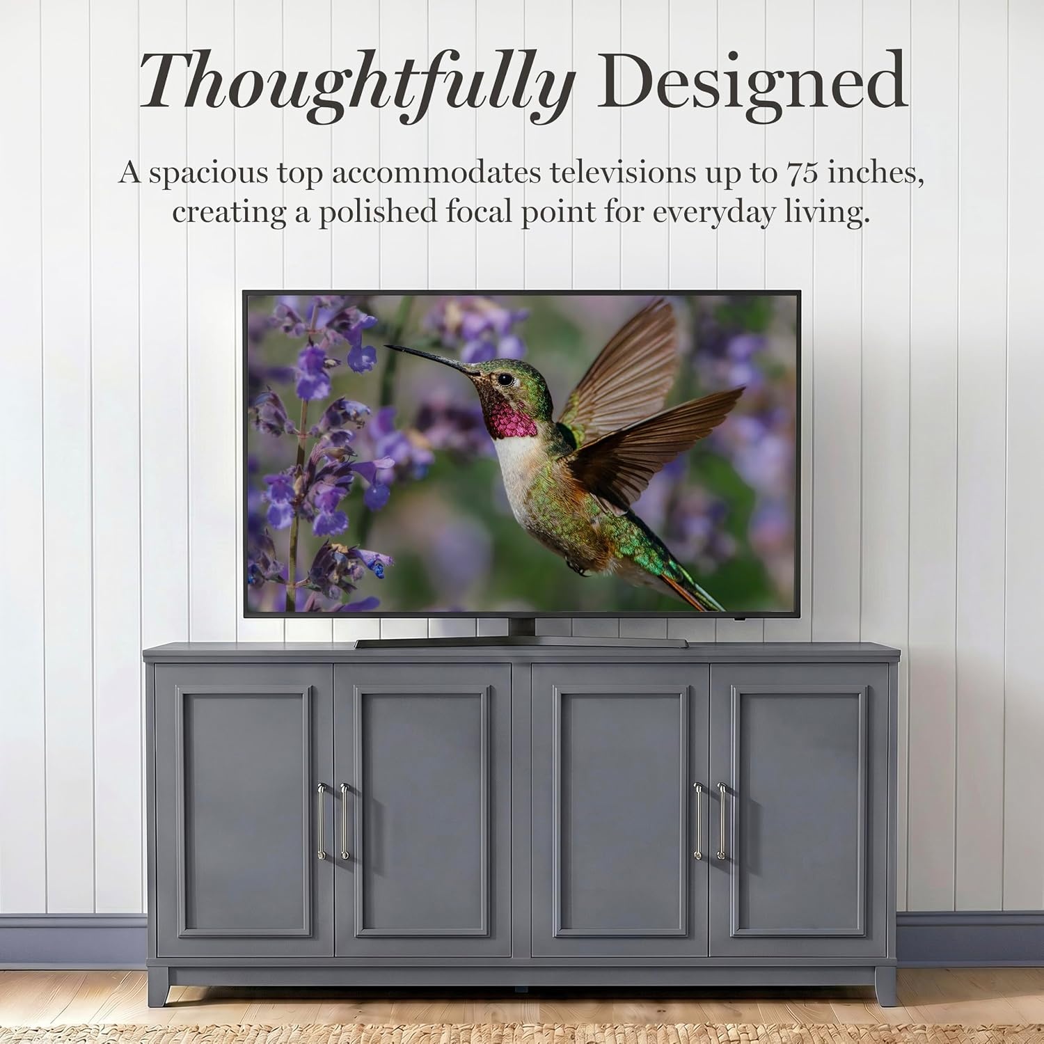image:imageMartha Stewart Lily Pond Modular Storage Cabinet Slate BlueSlate Blue FrameGunmetal Hardware