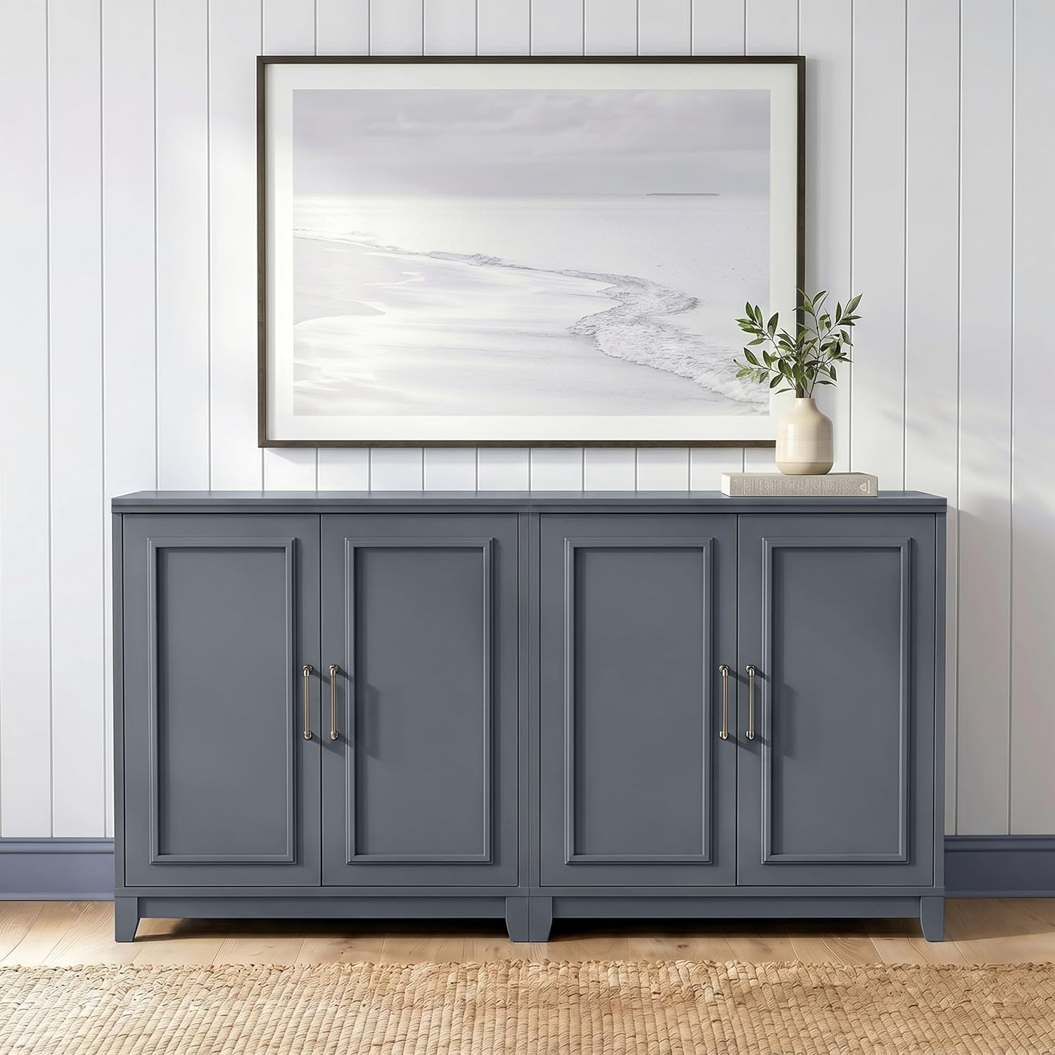 image:imageMartha Stewart Lily Pond Modular Storage Cabinet Slate BlueSlate Blue FrameGunmetal Hardware