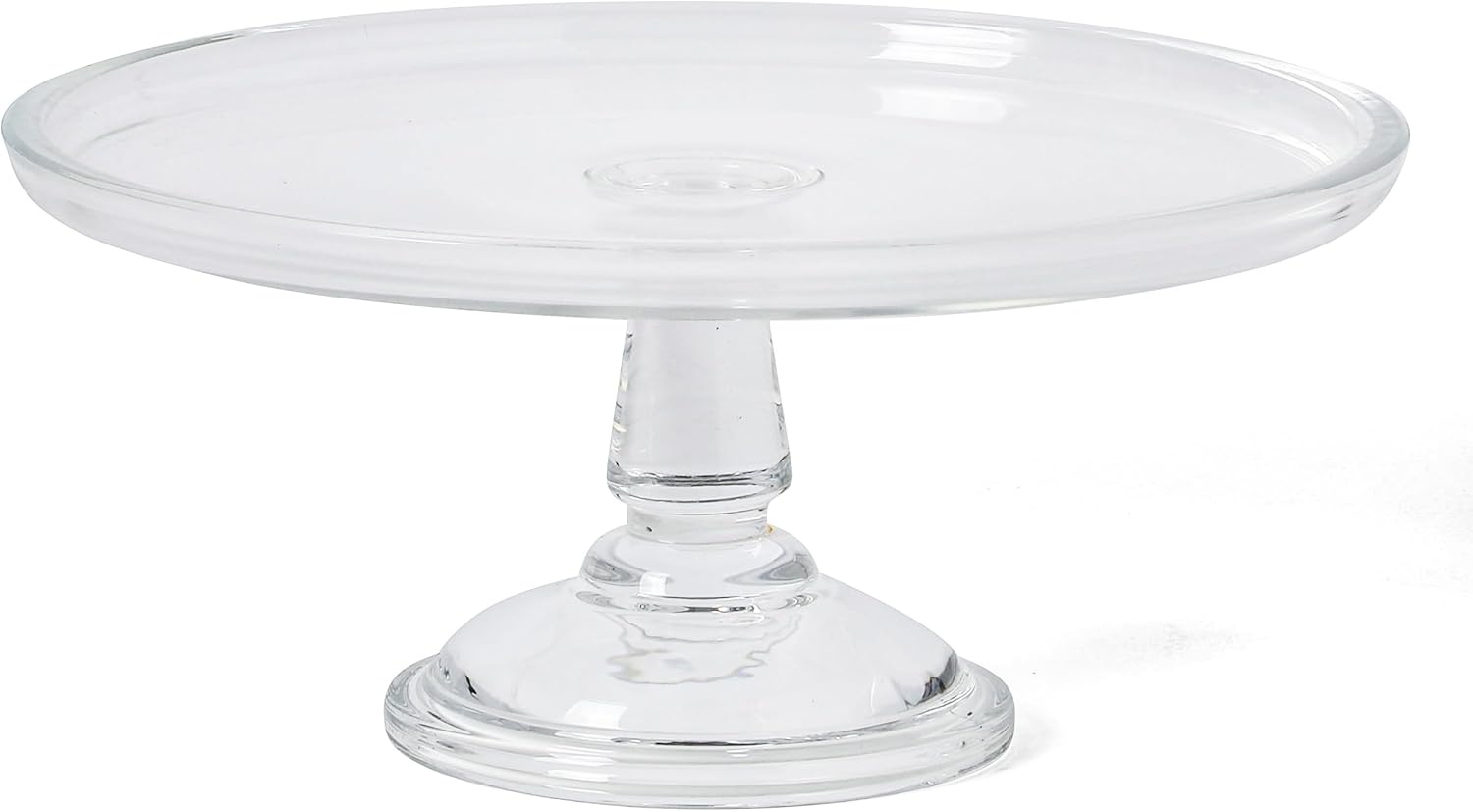 image:imageMartha Stewart Watercrest Glass Cake Stand 102 Inch Footed Pedestal Cake Plate with Scalloped Ruffled Edge Clear Handmade Glassware for Weddings Parties and Dessert DisplayGlass 102 W Dome