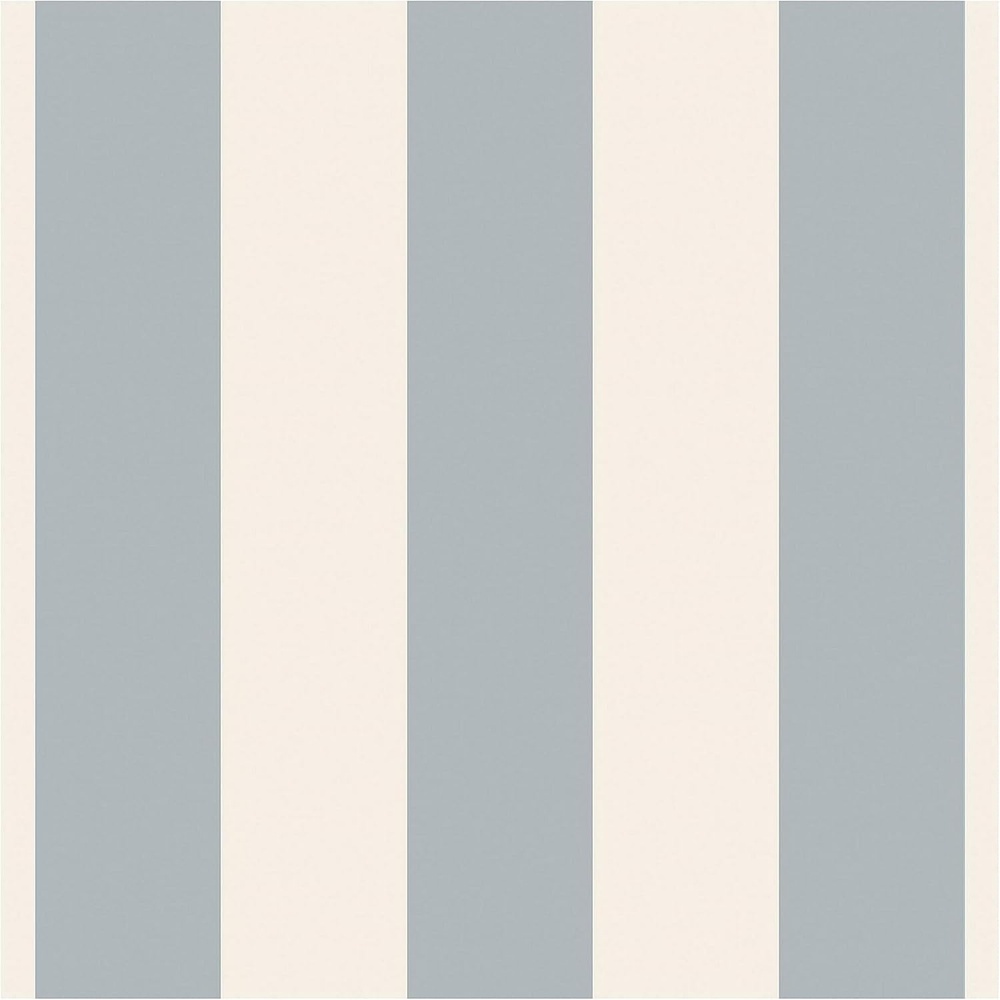 image:imageMartha Stewart Classic Stripe Mineral Blue Wallpaper Farmhouse Cottage NonPasted Premium Wallpaper for Walls Kitchen Bedrooms Living Rooms