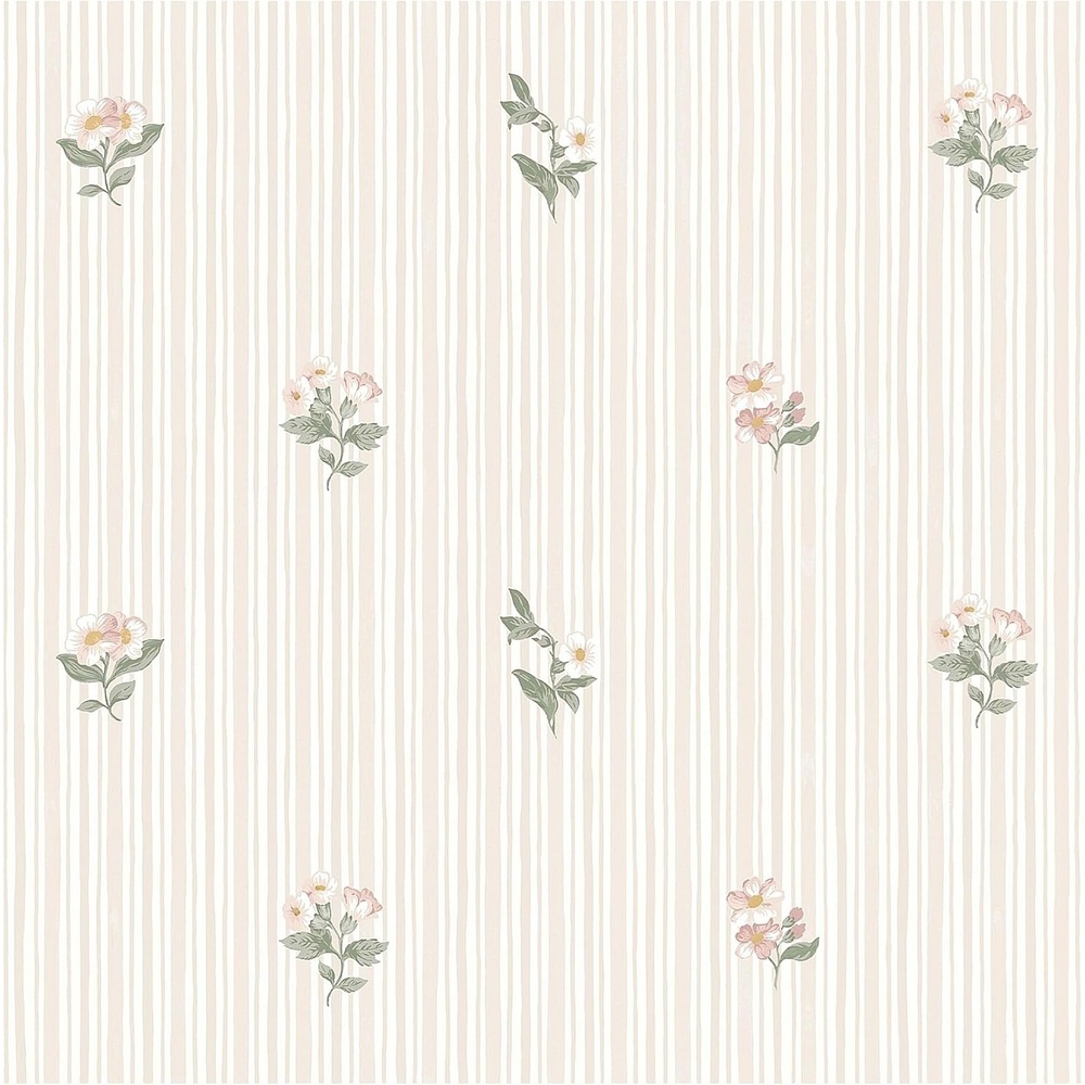 image:imageMartha Stewart Garden Stripe Linen Wallpaper Farmhouse Cottage NonPasted Premium Wallpaper for Walls Kitchen Bedrooms Living Rooms