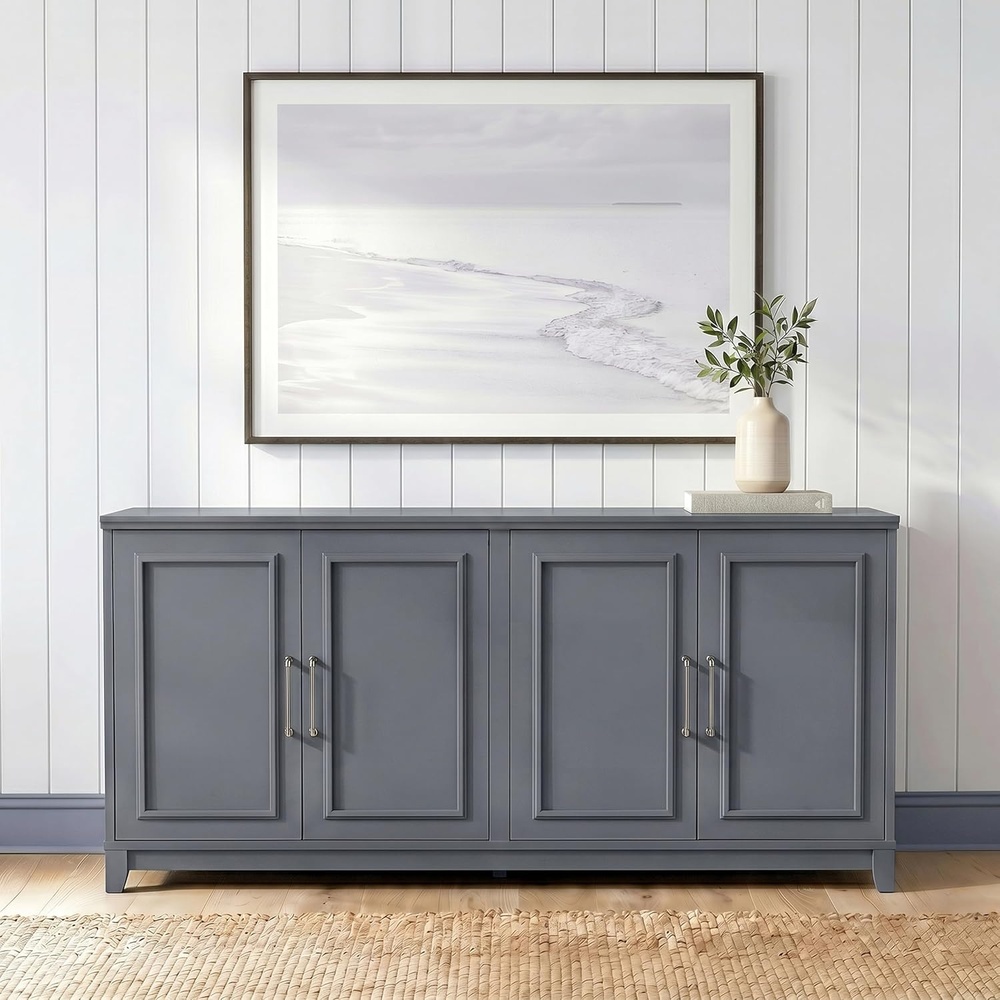 image:imageMartha Stewart Lily Pond Modular Storage Cabinet Slate BlueSlate Blue FrameGunmetal Hardware