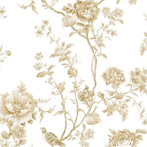 Martha Stewart Floral Vine Antique Gold Wallpaper – Botanical, Farmhouse, Cottage, Non-Pasted Premium Wallpaper for Walls, Kitchen, Bedrooms, Living Rooms.