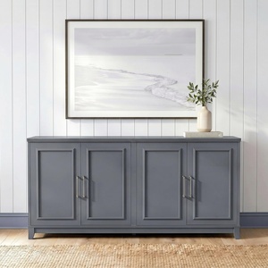Martha Stewart Lily Pond Modular Storage Cabinet, Slate Blue(Slate Blue Frame/Gunmetal Hardware)