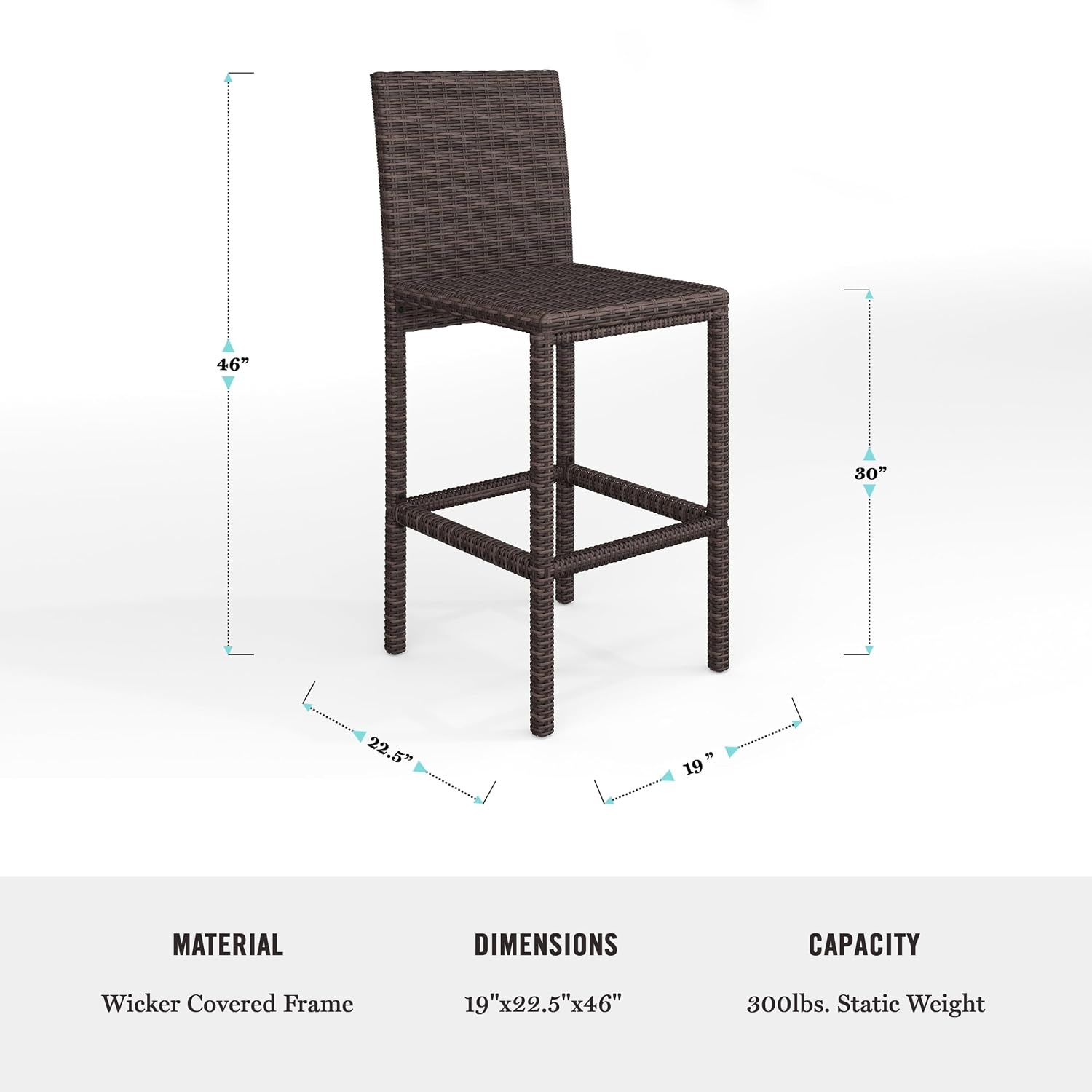 image:imageMartha Stewart Bedford 5Piece Patio Bar Set BrownBrown