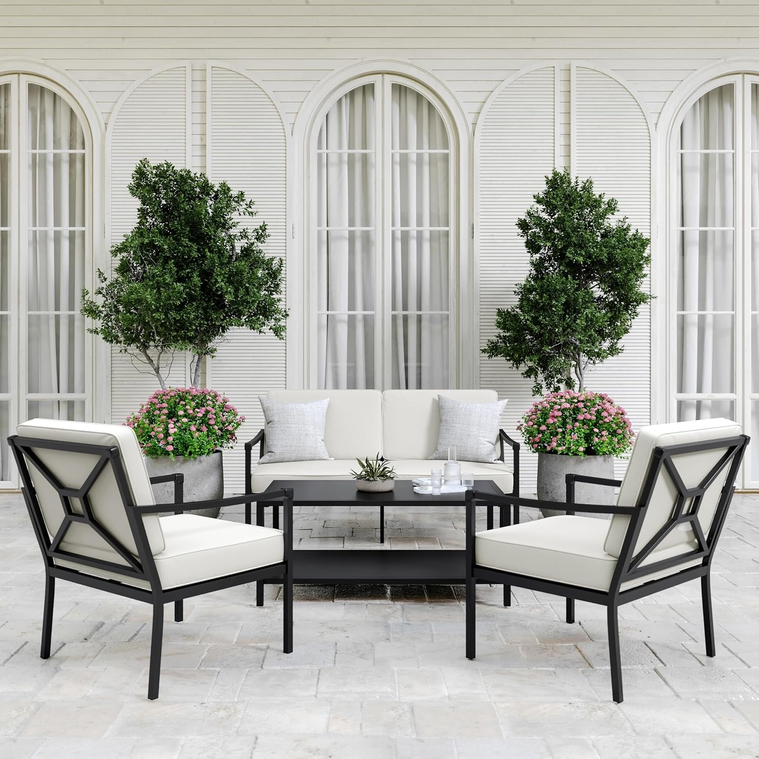 image:imageMartha Stewart Lily Pond IndoorOutdoor Patio Coffee Table Black