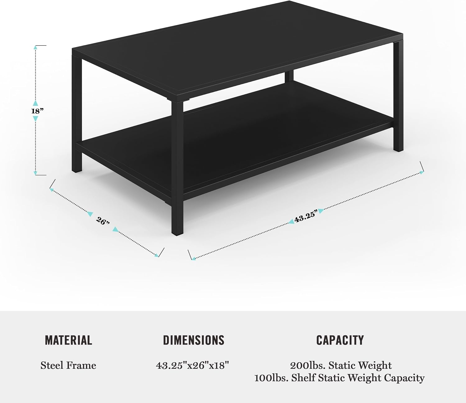 image:imageMartha Stewart Lily Pond IndoorOutdoor Patio Coffee Table Black