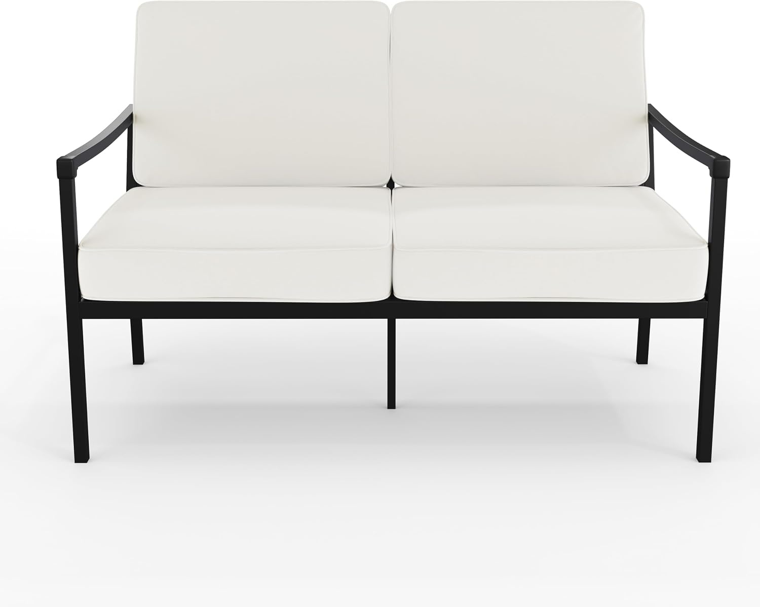 image:imageMartha Stewart Lily Pond IndoorOutdoor Patio Loveseat Black