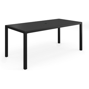 Martha Stewart Lily Pond 72″ Indoor/Outdoor Patio Table, Black(35.25″W x 72″L)