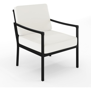Martha Stewart Lily Pond Indoor/Outdoor Patio Accent Chairs, Black, 2-Pack