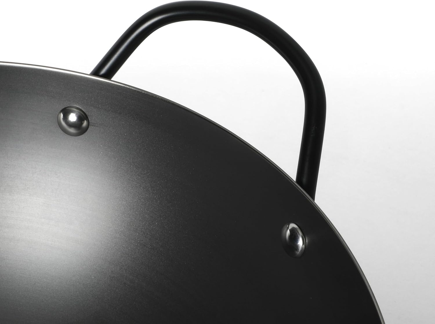 image:imageMartha Stewart Chisholm 135Inch Carbon Steel Nonstick Wok PFASFree Wok Pan amp Flat Bottom Stir Fry Pan with Long Walnut Wood Handle amp Helper Handle Black