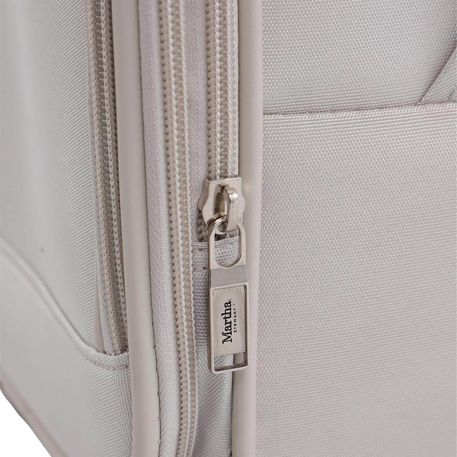 image:imageMartha Stewart Softside Checked Luggage 31 Extra Large Expandable Suitcase Large Checked Bag with Organized Interior amp 360 Spinner Wheels Light GrayLight Grey