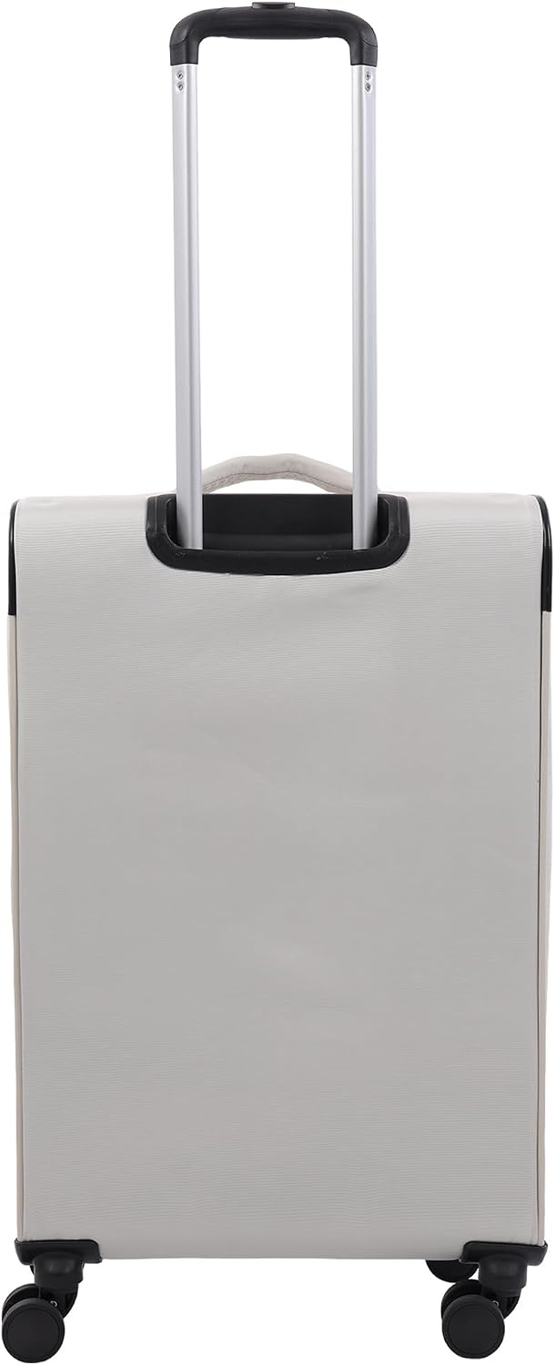 image:imageMartha Stewart Softside Checked Luggage 31 Extra Large Expandable Suitcase Large Checked Bag with Organized Interior amp 360 Spinner Wheels Light GrayLight Grey