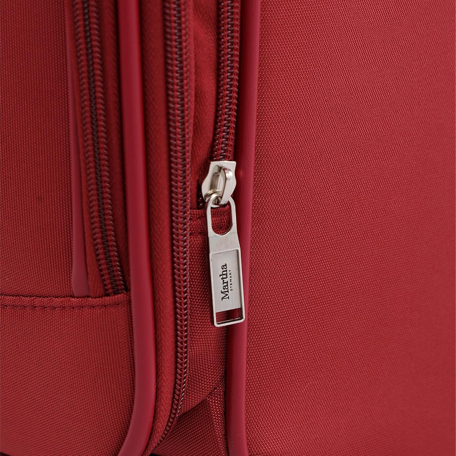 image:imageMartha Stewart Softside Checked Luggage 31 Extra Large Expandable Suitcase Large Checked Bag with Organized Interior amp 360 Spinner Wheels Light GrayTerra Cotta