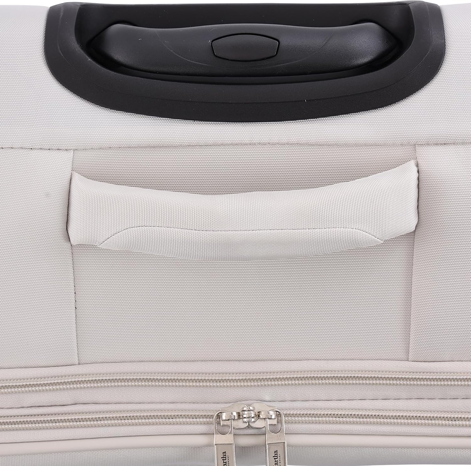 image:imageMartha Stewart Softside Checked Luggage 31 Extra Large Expandable Suitcase Large Checked Bag with Organized Interior amp 360 Spinner Wheels Light GrayLight Grey