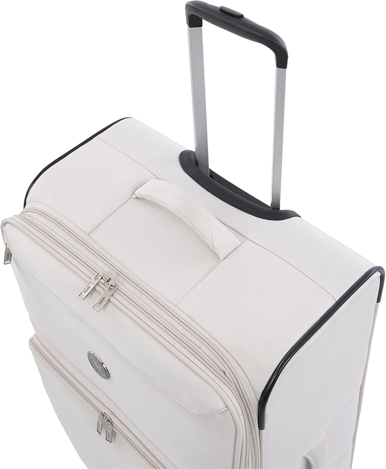 image:imageMartha Stewart Softside Checked Luggage 31 Extra Large Expandable Suitcase Large Checked Bag with Organized Interior amp 360 Spinner Wheels Light GrayLight Grey