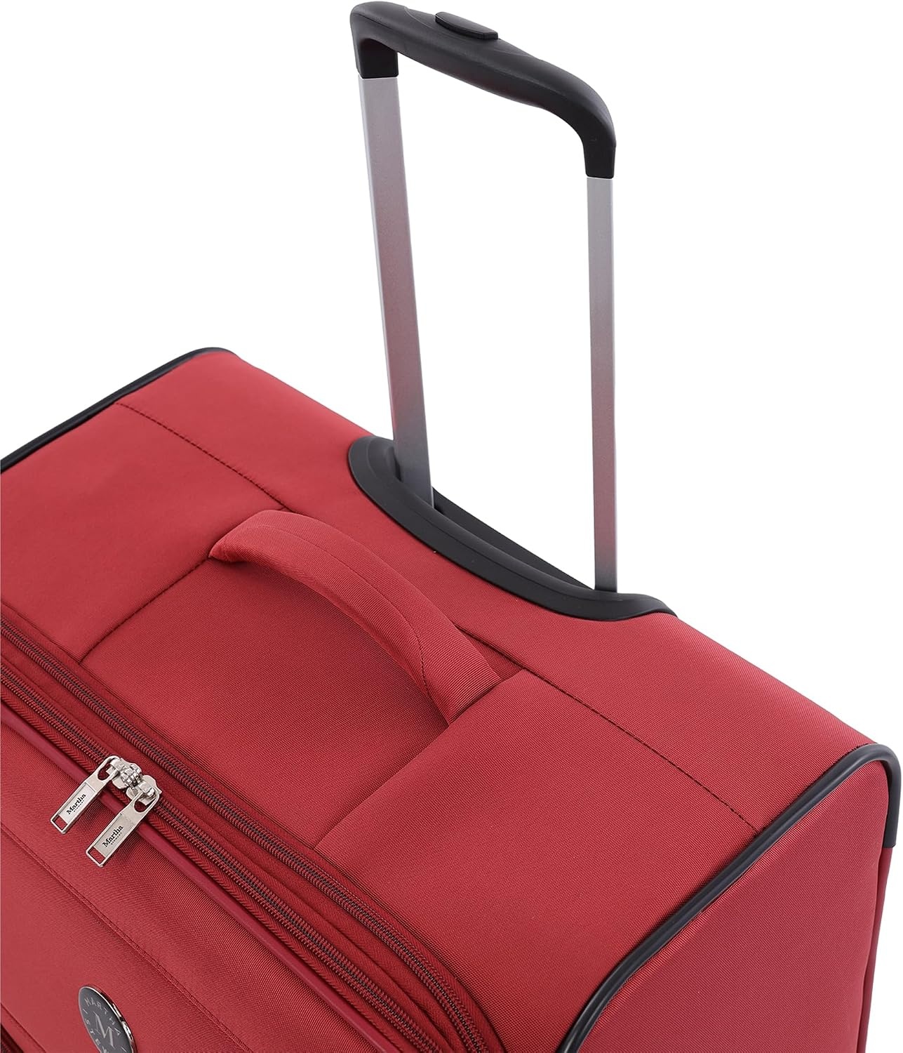 image:imageMartha Stewart Softside Checked Luggage 31 Extra Large Expandable Suitcase Large Checked Bag with Organized Interior amp 360 Spinner Wheels Light GrayTerra Cotta