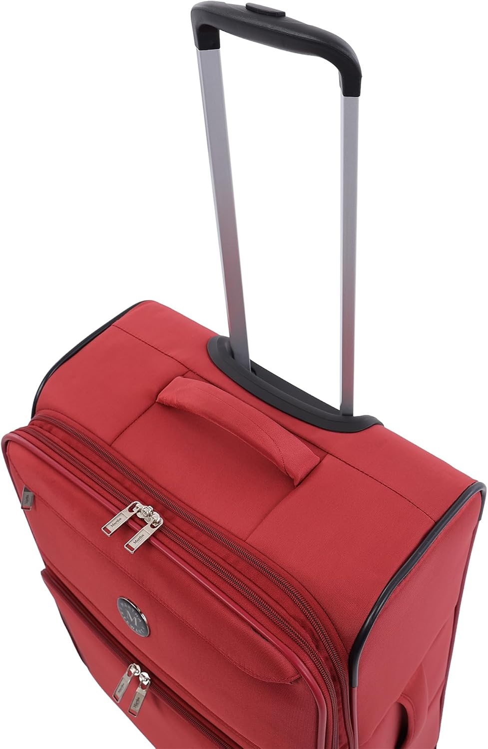 image:imageMartha Stewart Softside Checked Luggage 31 Extra Large Expandable Suitcase Large Checked Bag with Organized Interior amp 360 Spinner Wheels Light GrayTerra Cotta