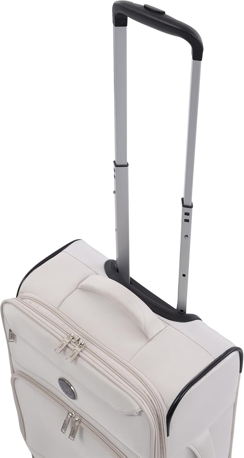 image:imageMartha Stewart Softside Checked Luggage 31 Extra Large Expandable Suitcase Large Checked Bag with Organized Interior amp 360 Spinner Wheels Light GrayLight Grey