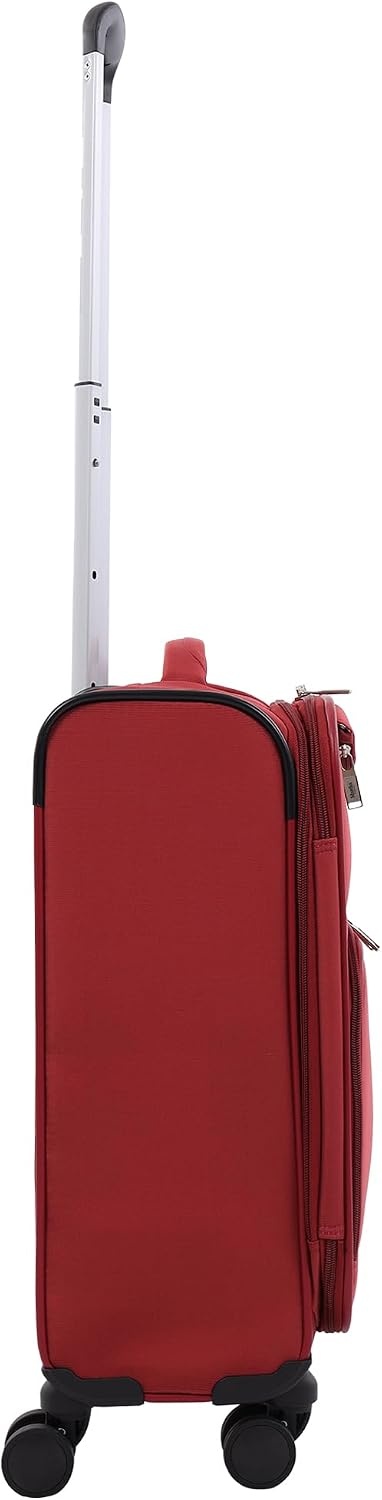 image:imageMartha Stewart Softside Checked Luggage 31 Extra Large Expandable Suitcase Large Checked Bag with Organized Interior amp 360 Spinner Wheels Light GrayTerra Cotta