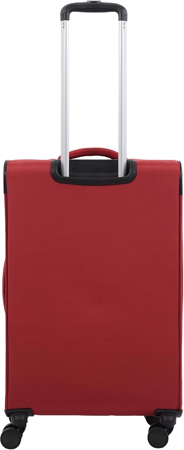 image:imageMartha Stewart Softside Checked Luggage 31 Extra Large Expandable Suitcase Large Checked Bag with Organized Interior amp 360 Spinner Wheels Light GrayTerra Cotta