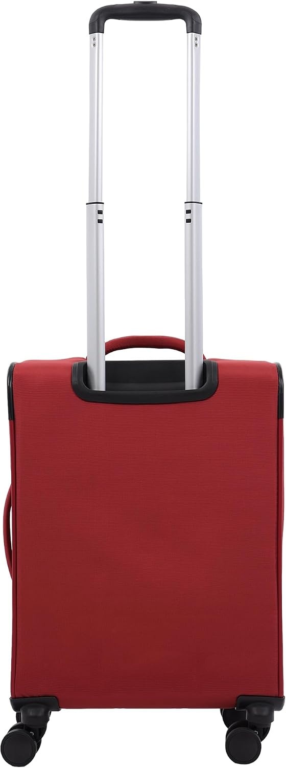 image:imageMartha Stewart Softside Checked Luggage 31 Extra Large Expandable Suitcase Large Checked Bag with Organized Interior amp 360 Spinner Wheels Light GrayTerra Cotta