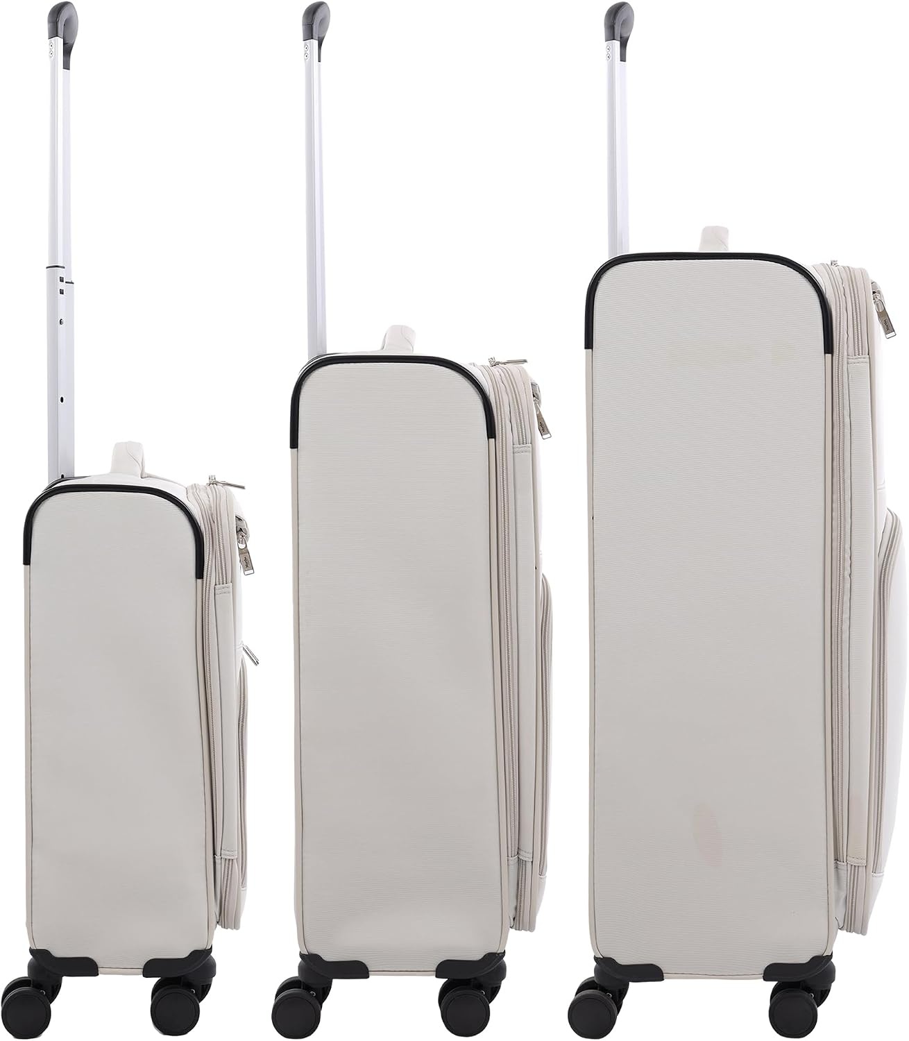 image:imageMartha Stewart Softside Checked Luggage 31 Extra Large Expandable Suitcase Large Checked Bag with Organized Interior amp 360 Spinner Wheels Light GrayLight Grey