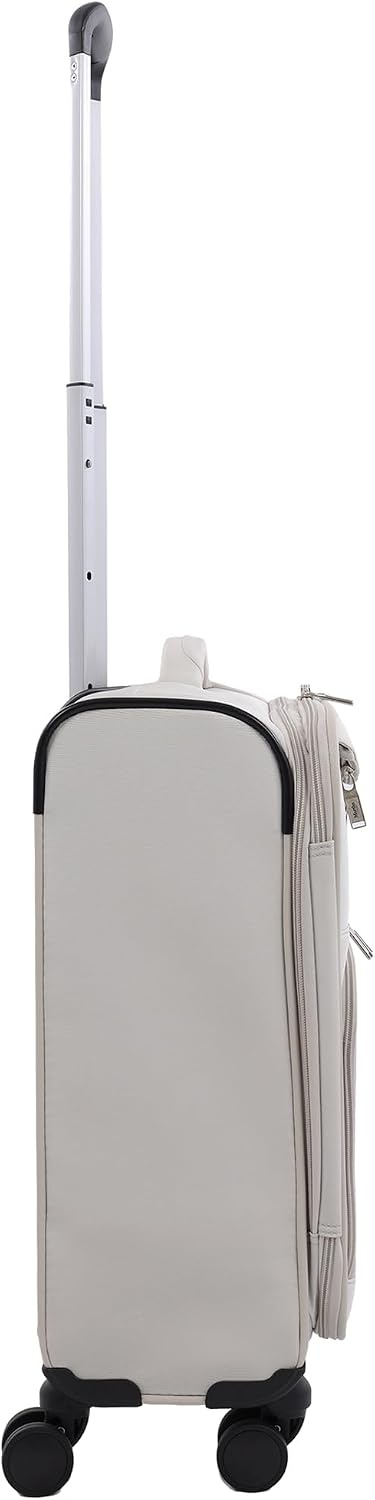 image:imageMartha Stewart Softside Checked Luggage 31 Extra Large Expandable Suitcase Large Checked Bag with Organized Interior amp 360 Spinner Wheels Light GrayLight Grey