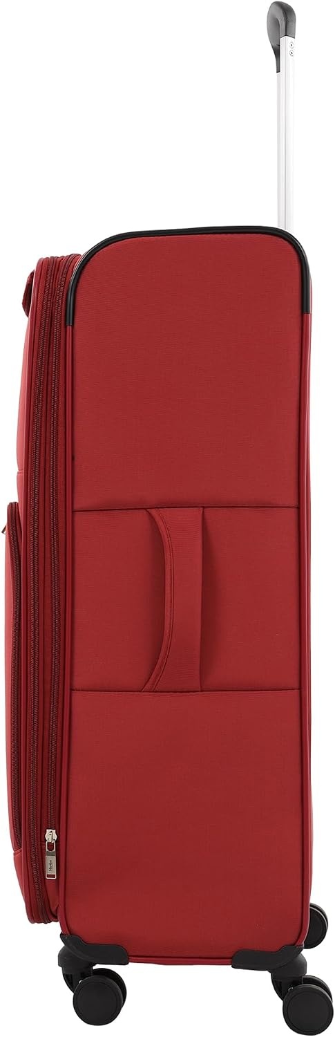 image:imageMartha Stewart Softside Checked Luggage 31 Extra Large Expandable Suitcase Large Checked Bag with Organized Interior amp 360 Spinner Wheels Light GrayTerra Cotta
