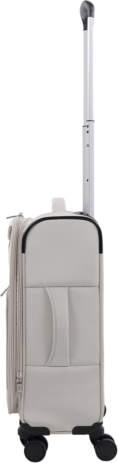 image:imageMartha Stewart Softside Checked Luggage 31 Extra Large Expandable Suitcase Large Checked Bag with Organized Interior amp 360 Spinner Wheels Light GrayLight Grey