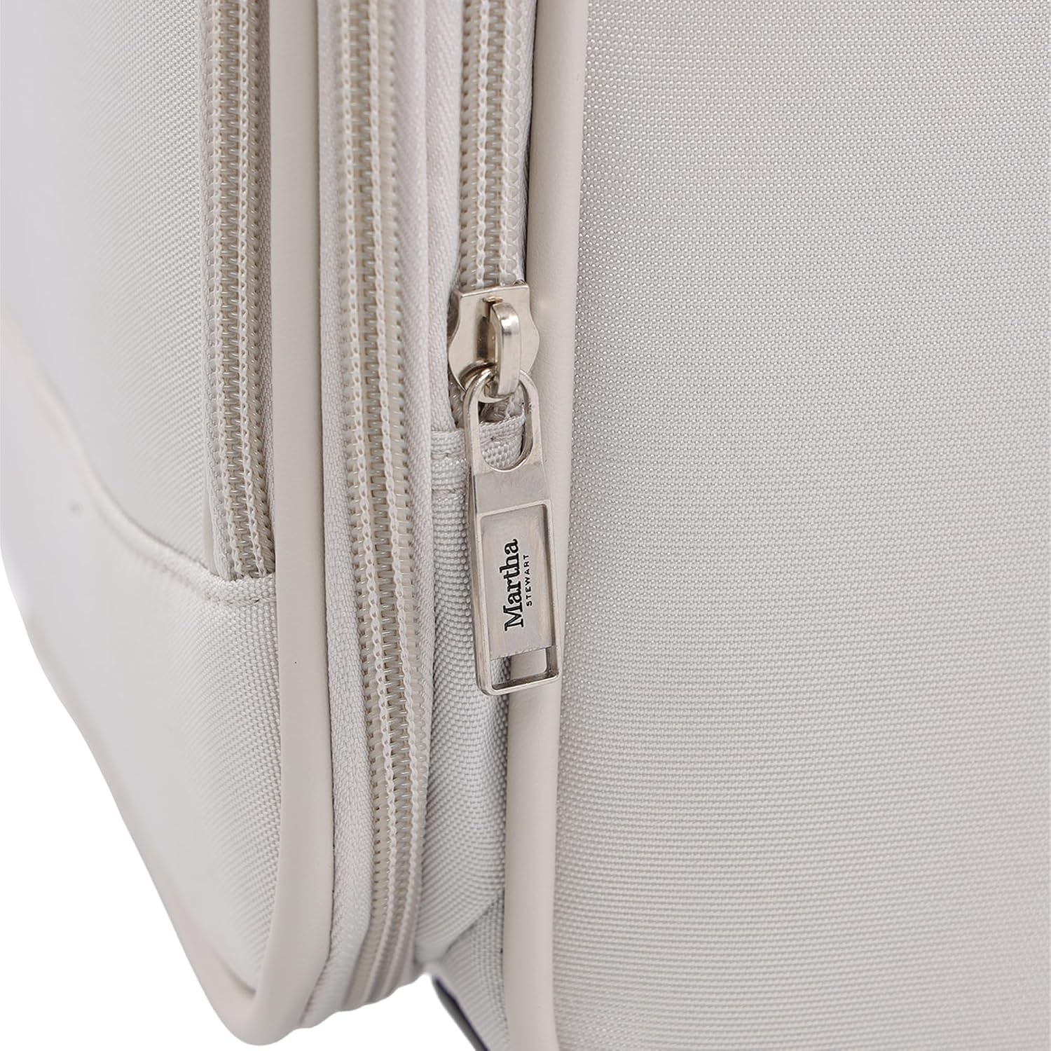 image:imageMartha Stewart Softside Checked Luggage 31 Extra Large Expandable Suitcase Large Checked Bag with Organized Interior amp 360 Spinner Wheels Light GrayLight Grey